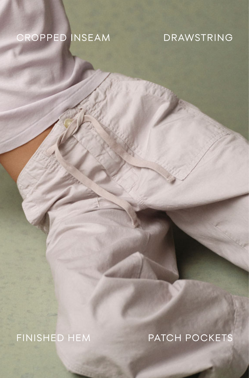 Easy Drawstring Slouch Crop