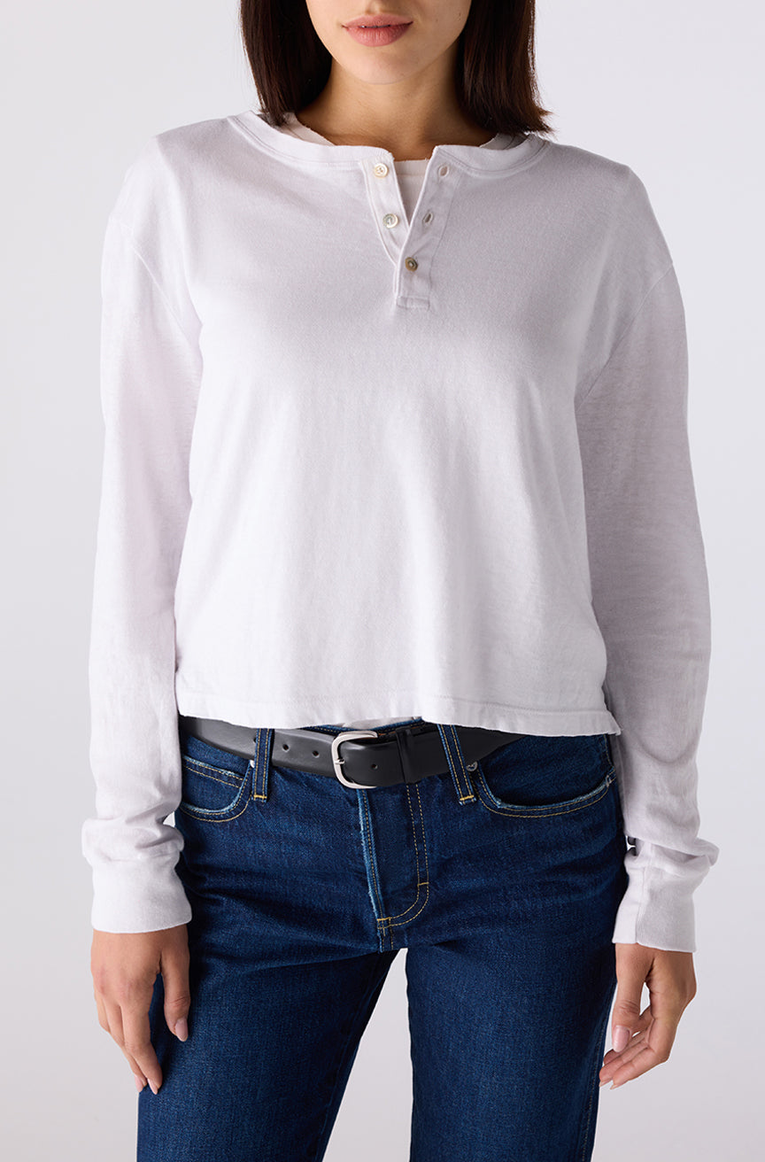 AMO Denim | Faye Henley in White