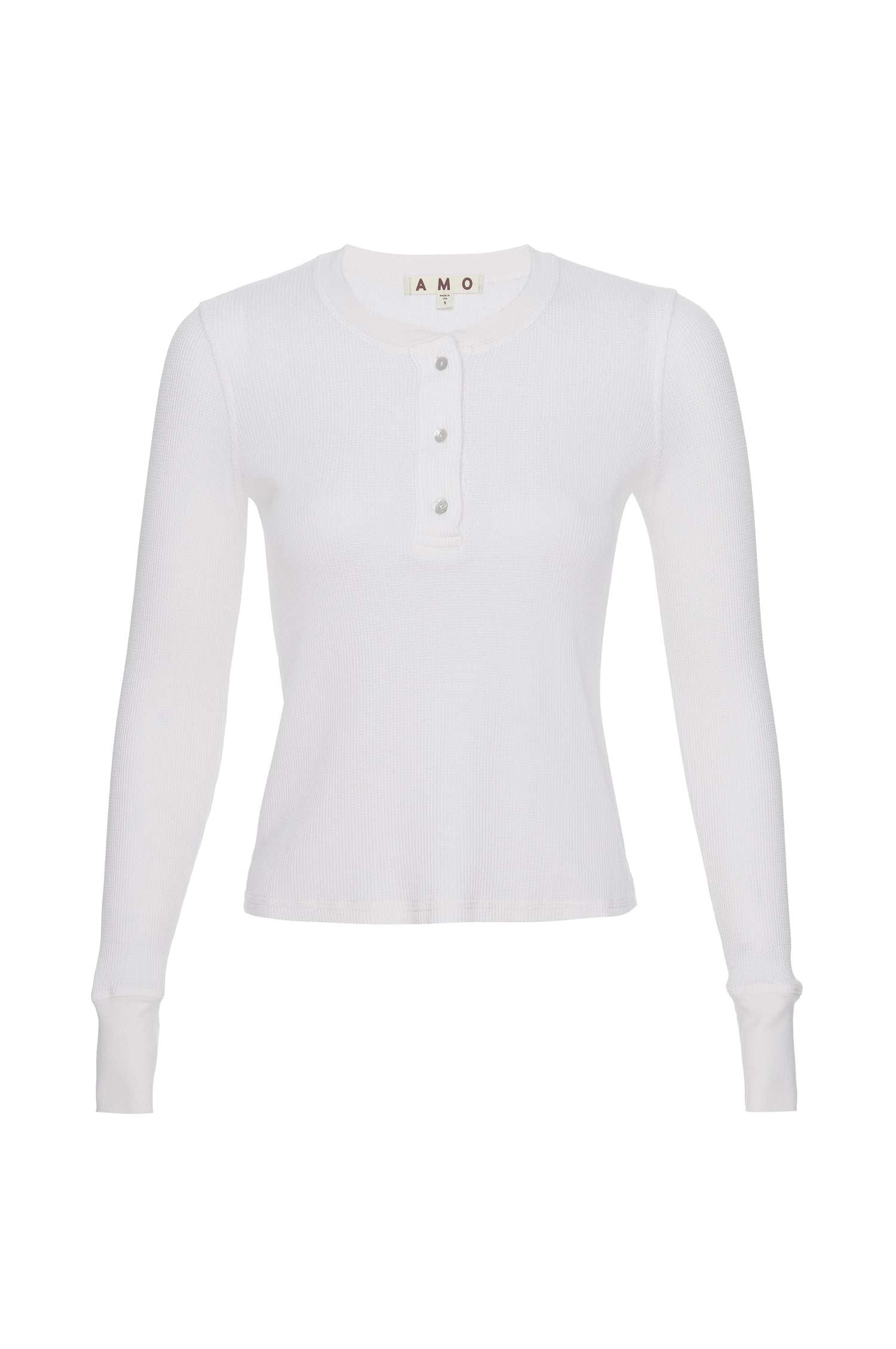 AMO Denim Thermal Henley in Natural