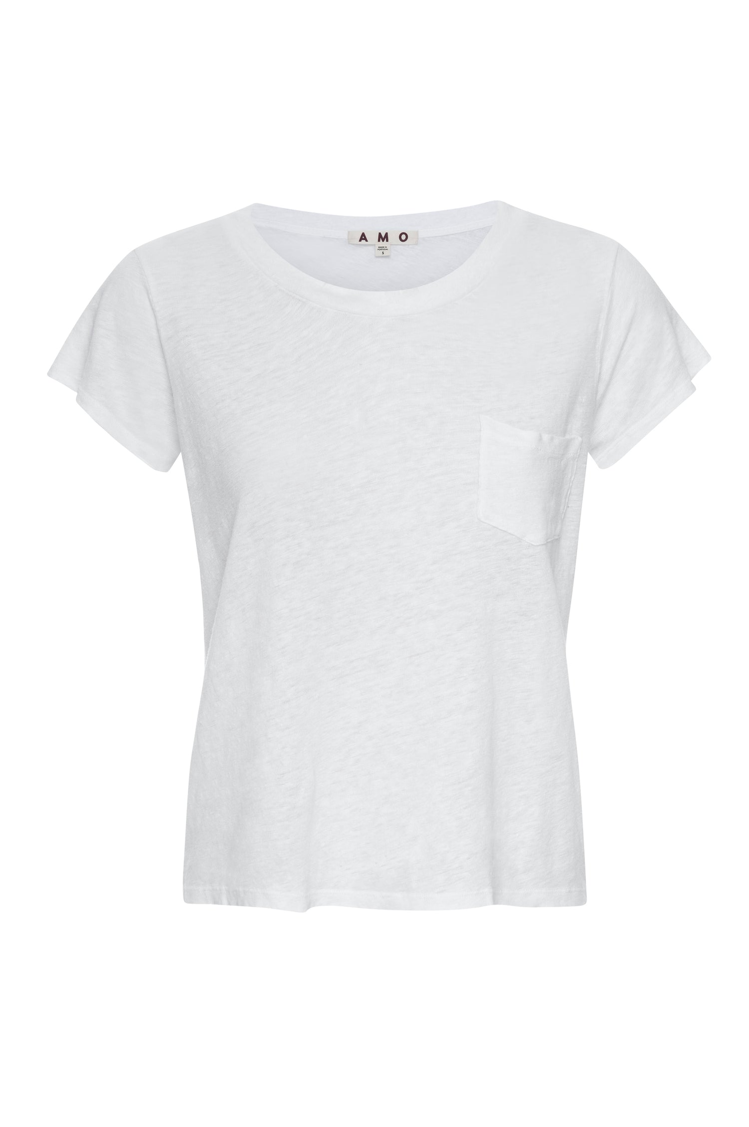 AMO Denim Sweetness V Neck in White