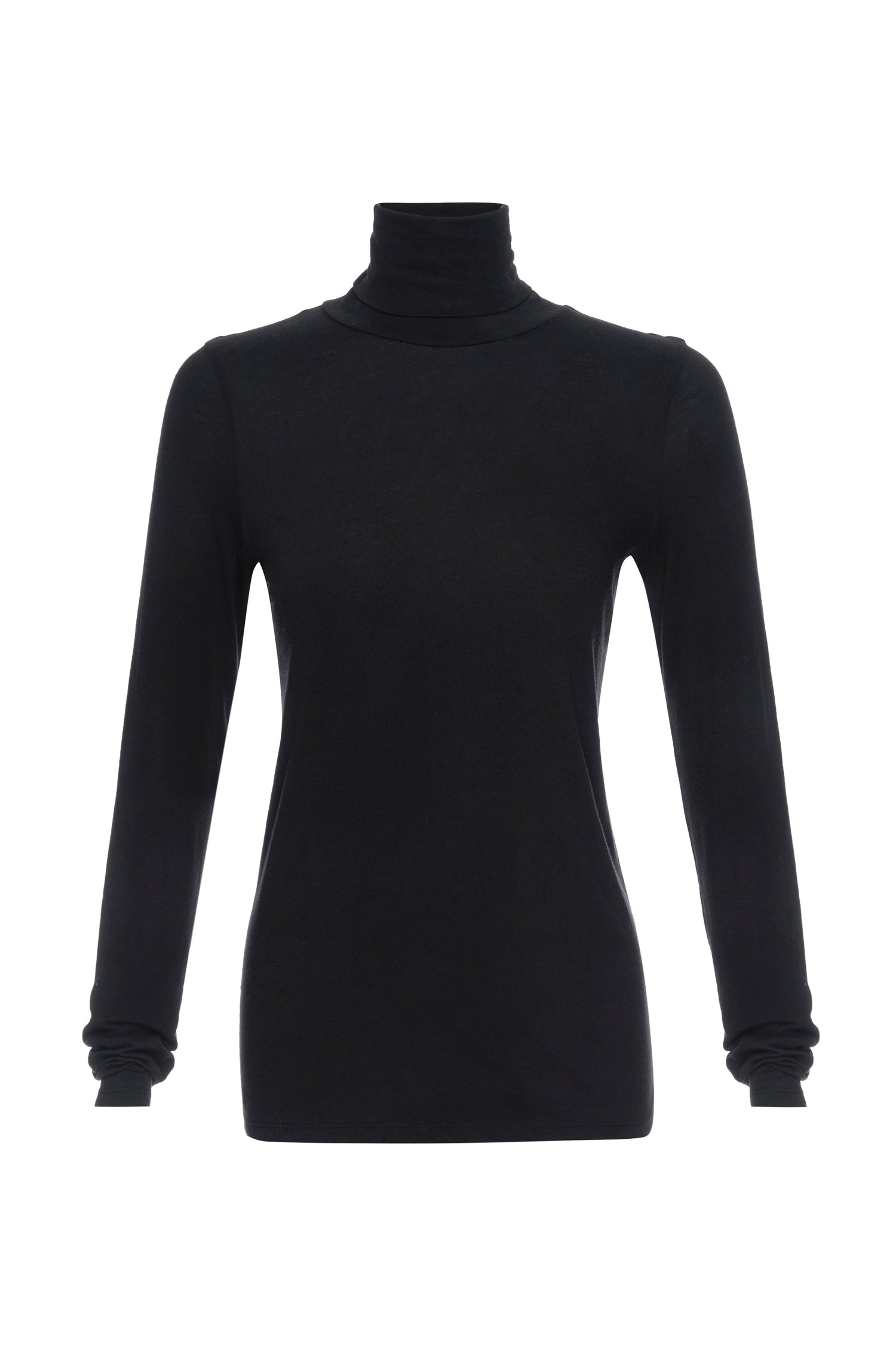 AMO Denim Pixie Turtleneck in Black