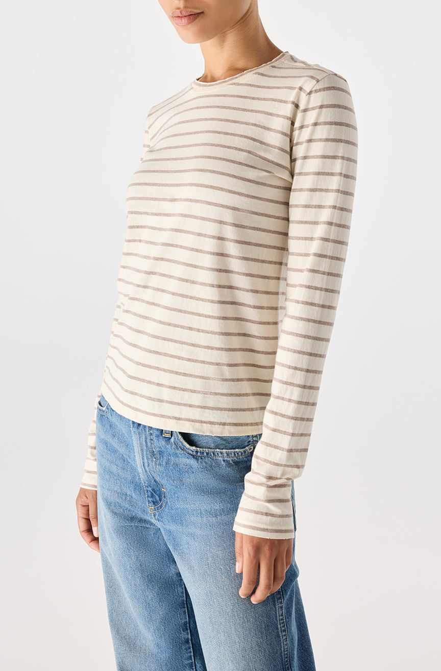 AMO Denim | Drew Long Sleeve in Natural/Haze