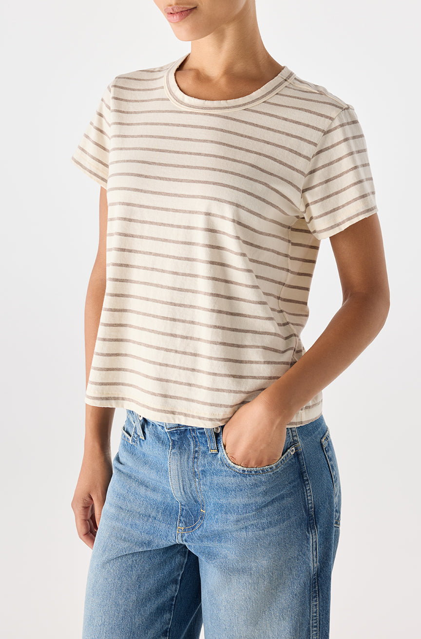 AMO Denim | Lovey Tee in Natural/Haze