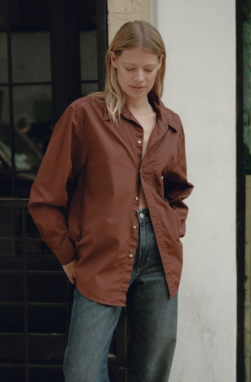 AMO Denim | Ruth Oversized Shirt in Cocoa