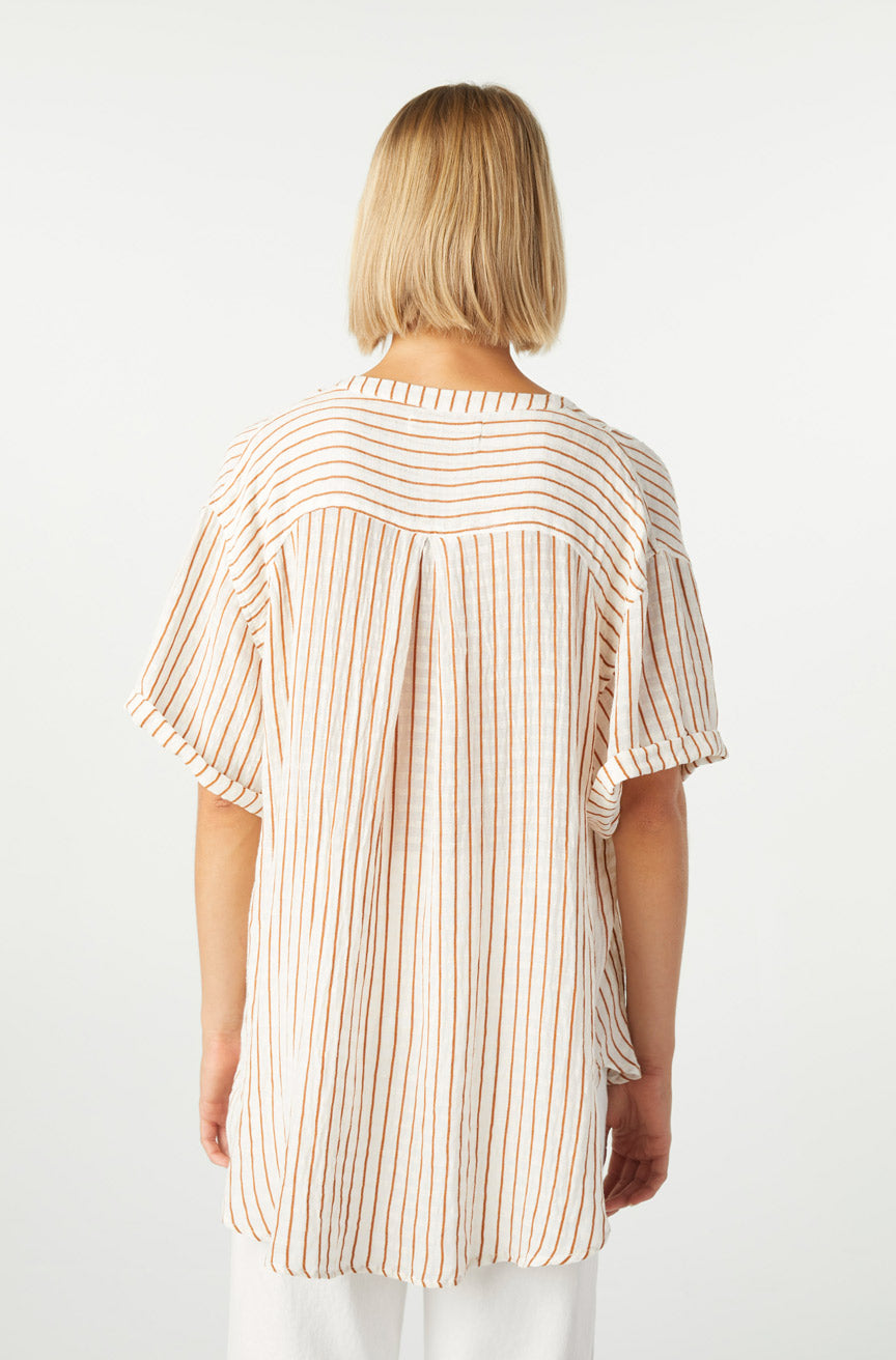 AMO Denim Antoinette Shirt in Sepia/Natural