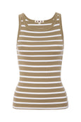 AMO Denim | Bella Tank in Sand/White