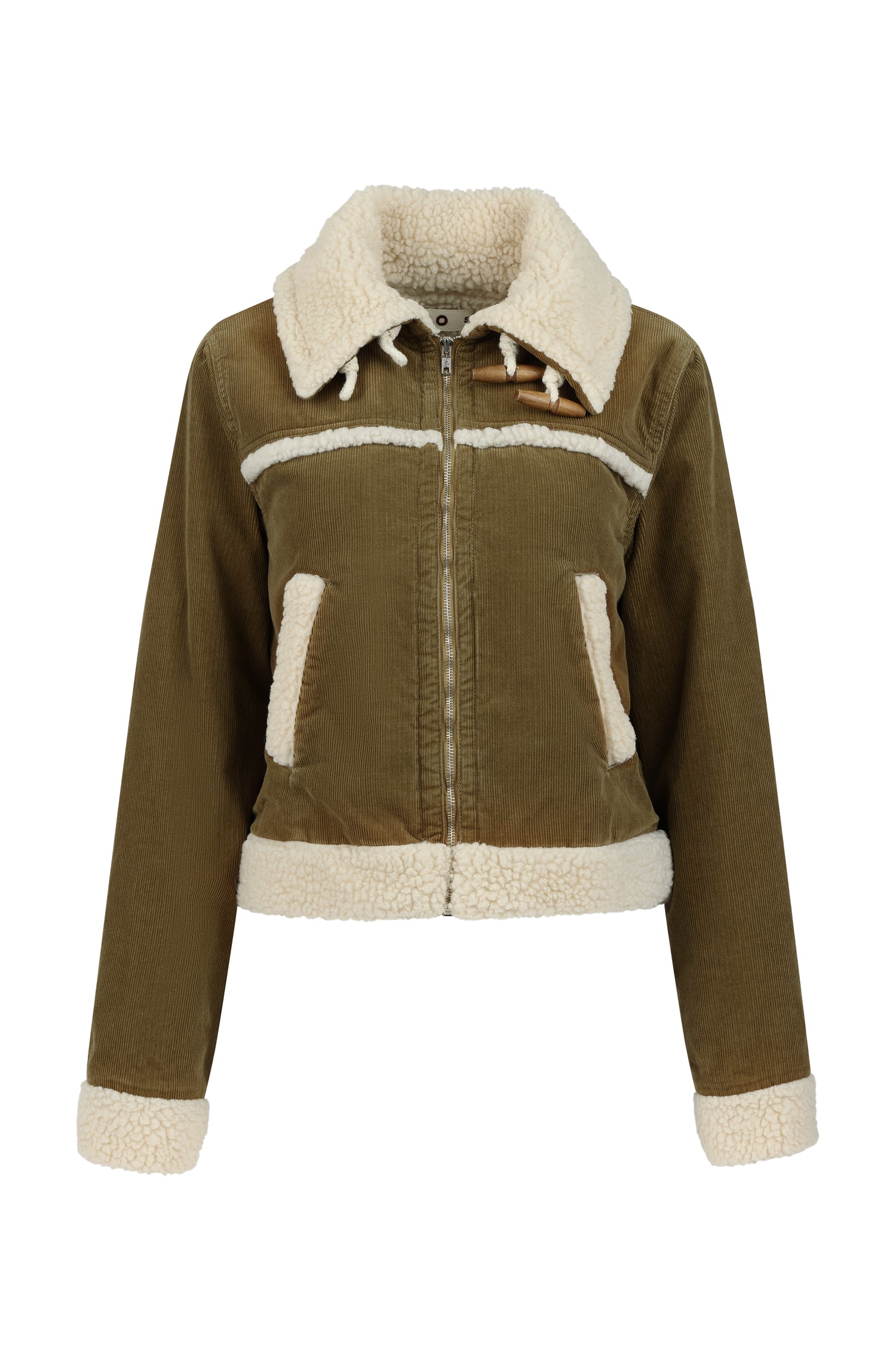 AMO Denim | Betty Cord Shearling Jacket in Cumin