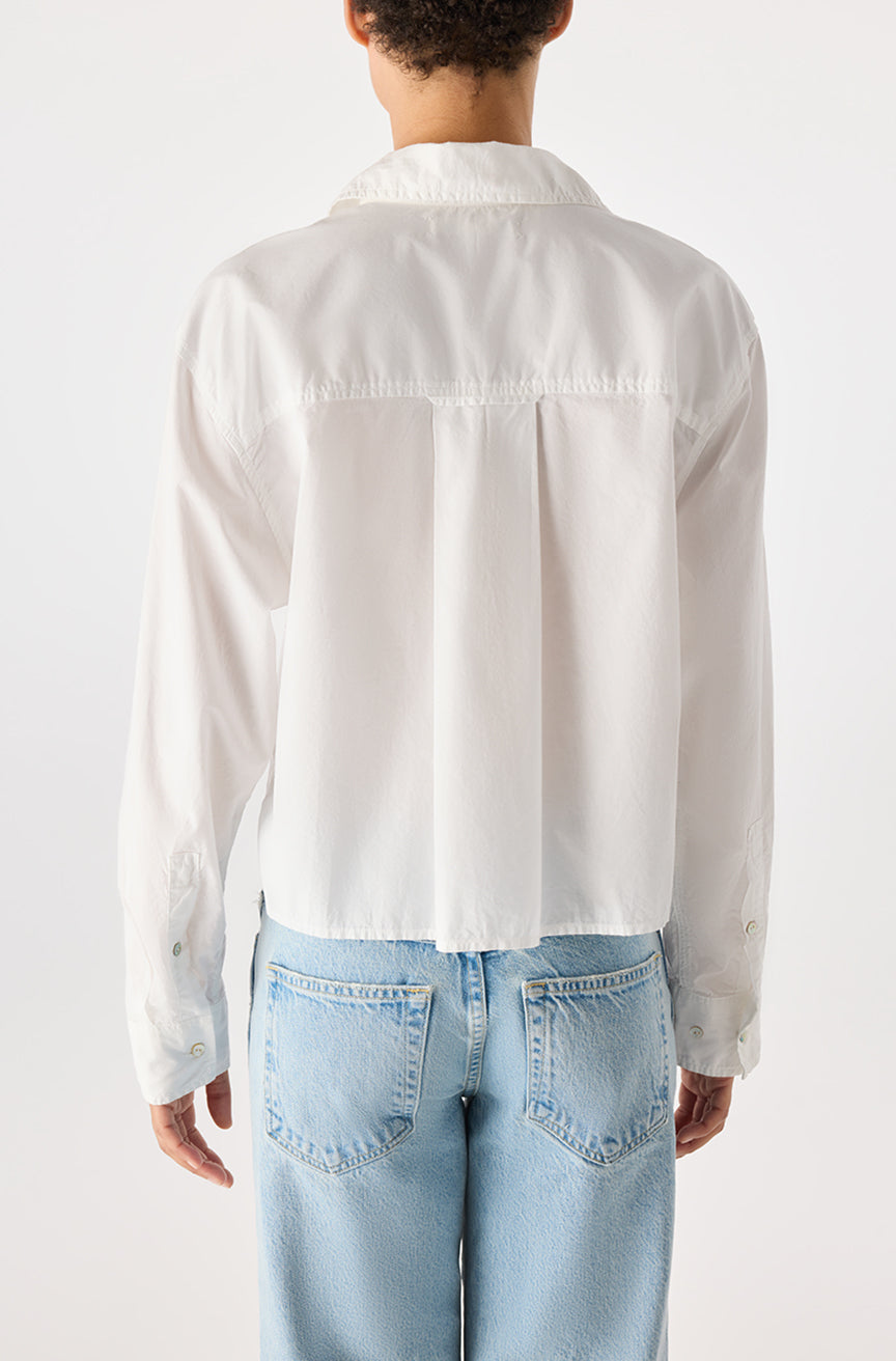 AMO Denim | Ruth Crop Shirt in White