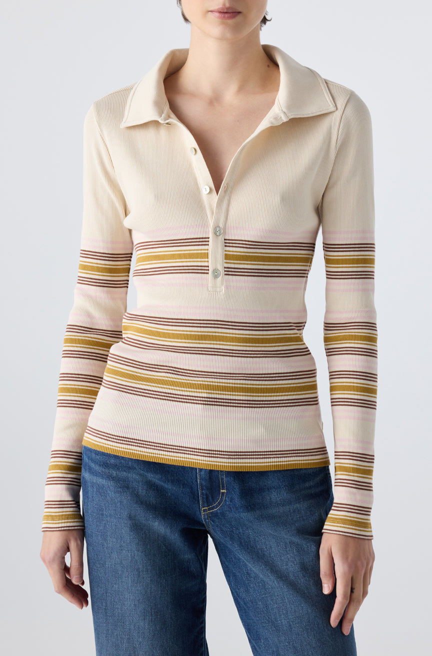 AMO Denim | Desiree Tee in Bone Multi