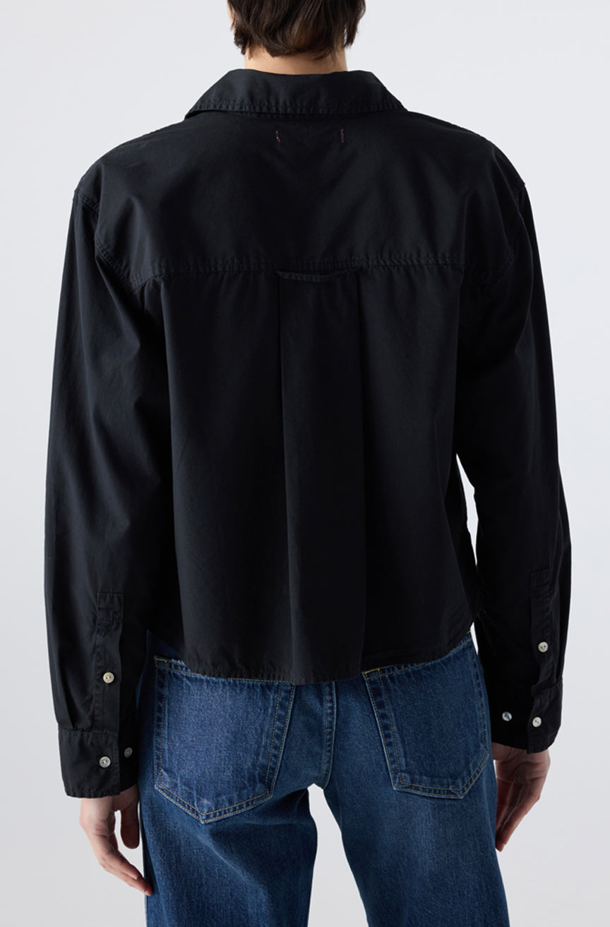 AMO Denim | Ruth Crop Shirt in Black