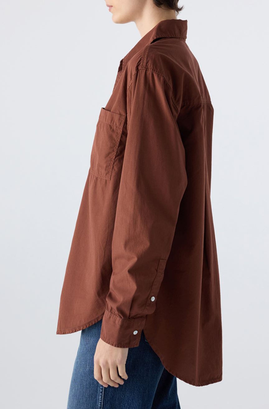 AMO Denim | Ruth Oversized Shirt in Cocoa