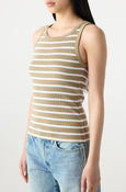 Bella Tank <br> Sand/White