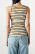 Bella Tank <br> Sand/White
