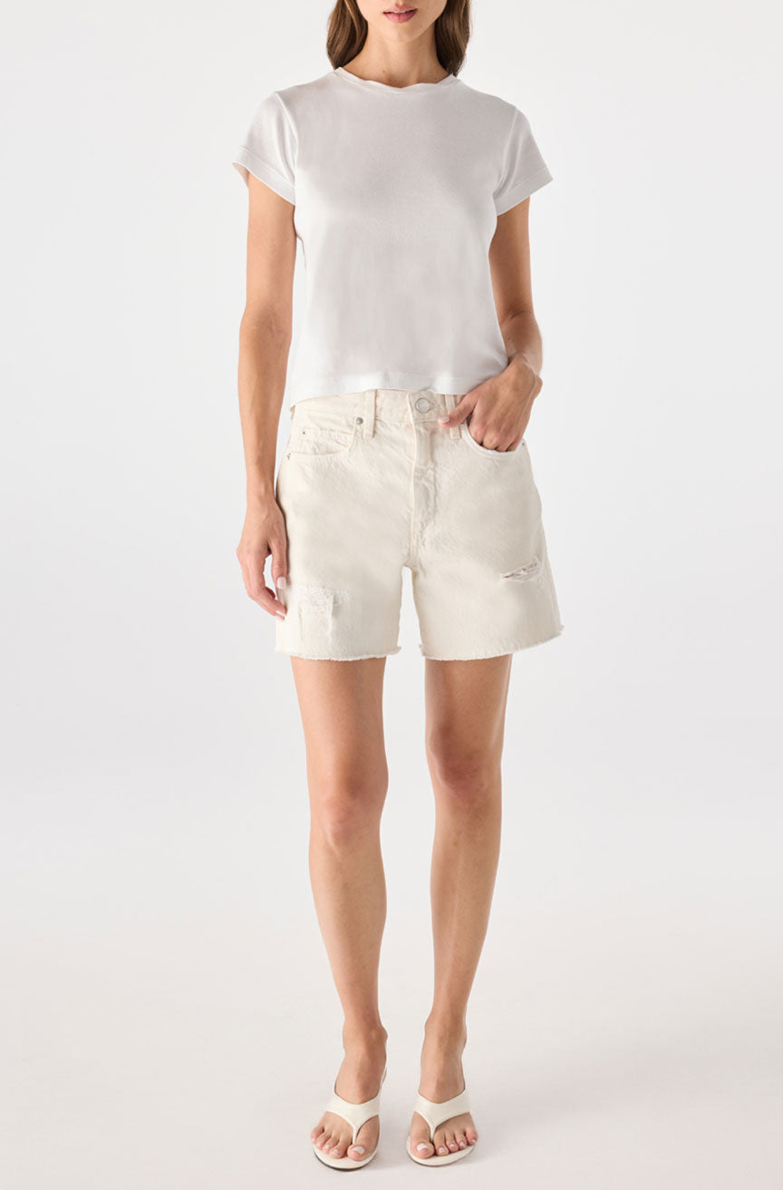AMO Denim | Billie Short in Bone – A M O