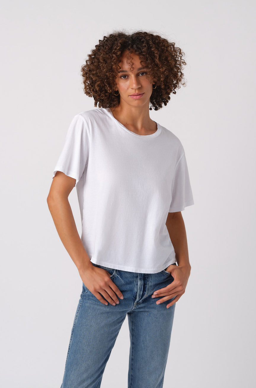 AMO Denim Boy Tee in White