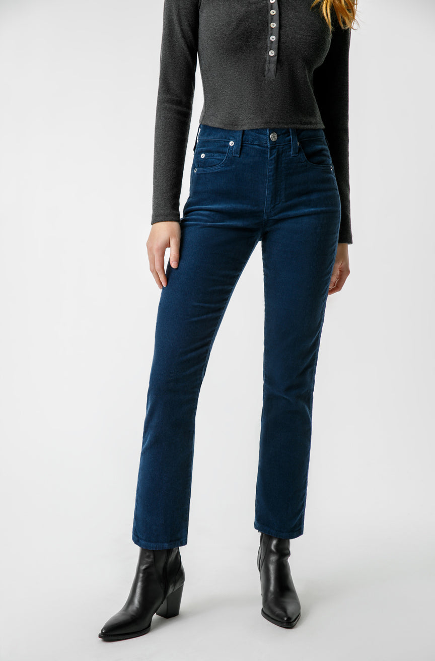 AMO Denim Chloe Crop Cord in Neptune