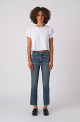 AMO Chloe Crop w/ Raw Hem in Kismet