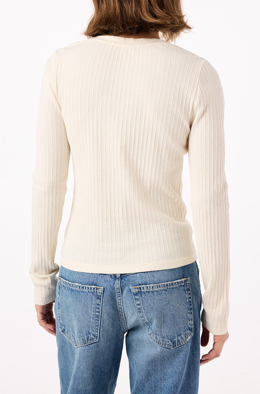 AMO Denim | Dearest Henley in Bone