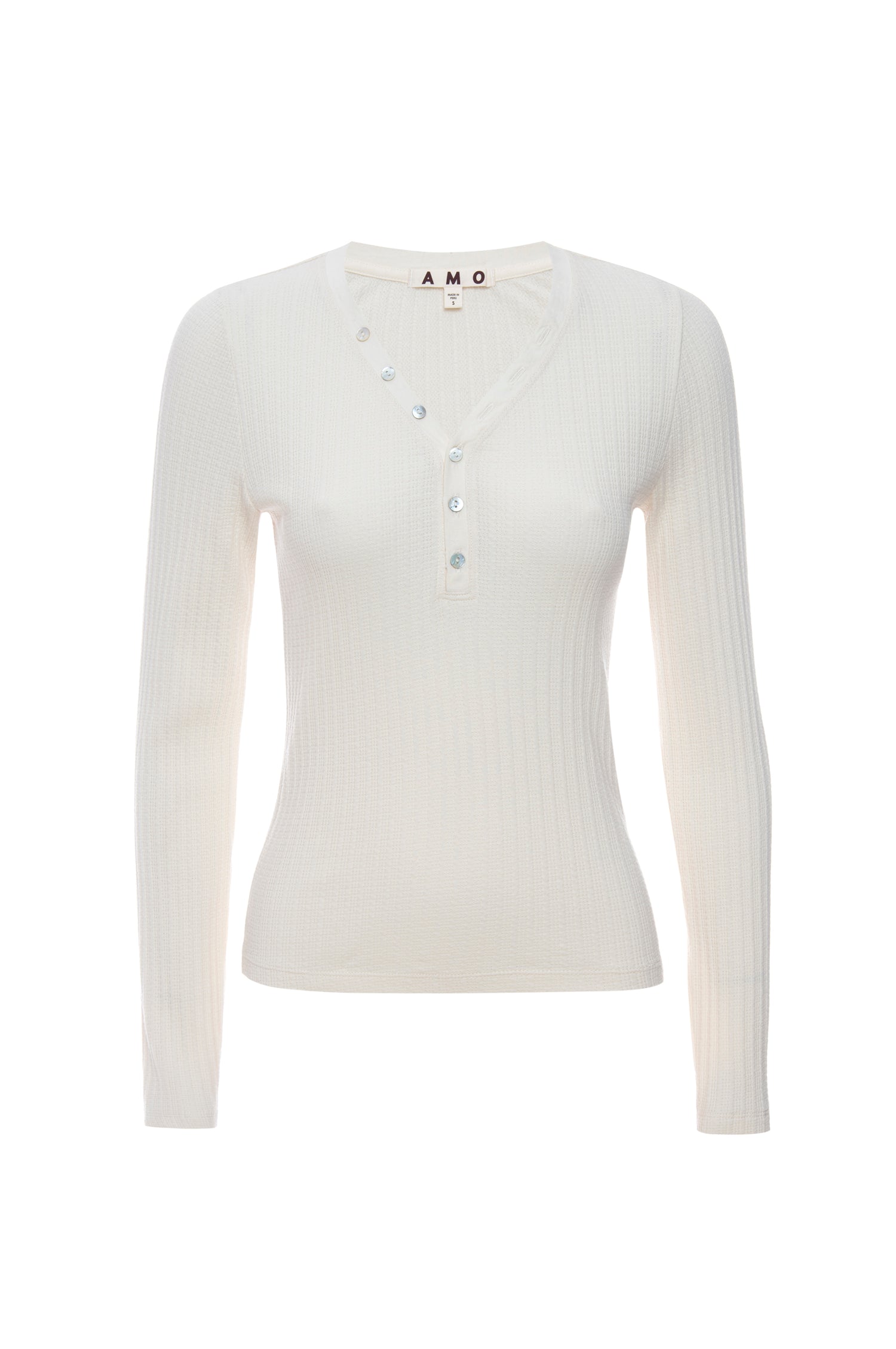 AMO Denim | Dearest Henley in Bone