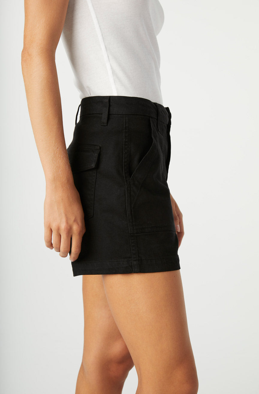AMO Denim Easy Army Short in Black