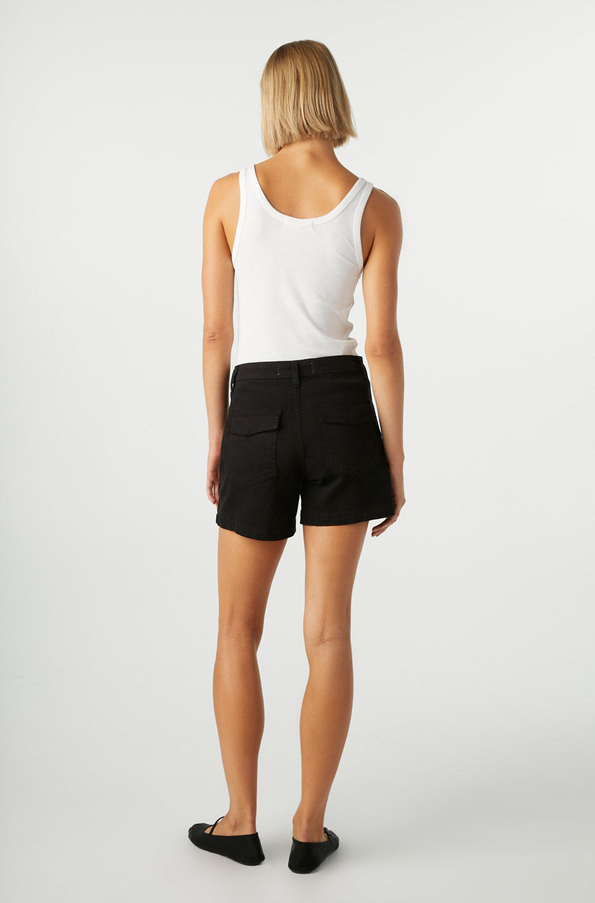 AMO Denim Easy Army Short in Black