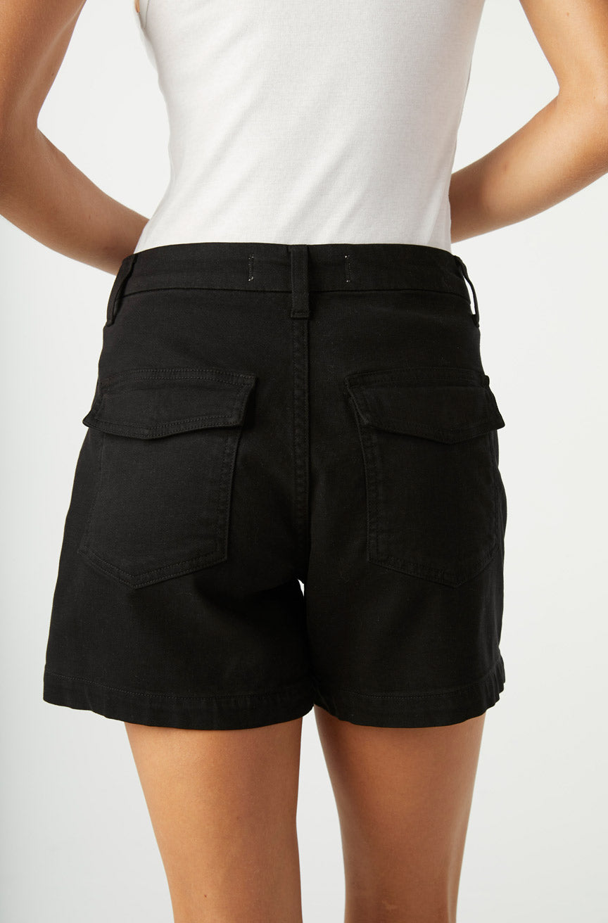 AMO Denim Easy Army Short in Black