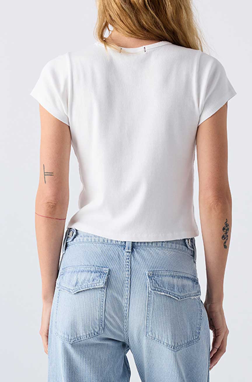 AMO Denim | Baby Tee in White