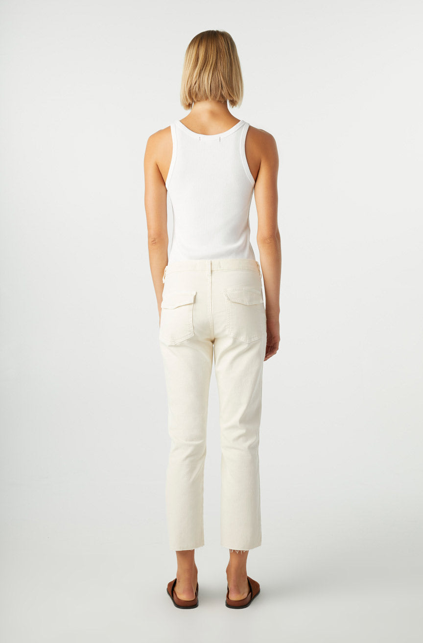 AMO Denim Easy Army Trouser in Bone