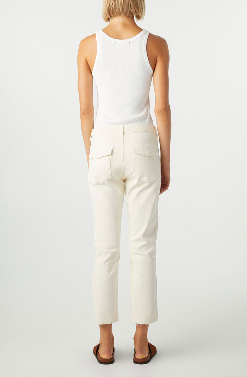 AMO Denim Easy Army Trouser in Bone