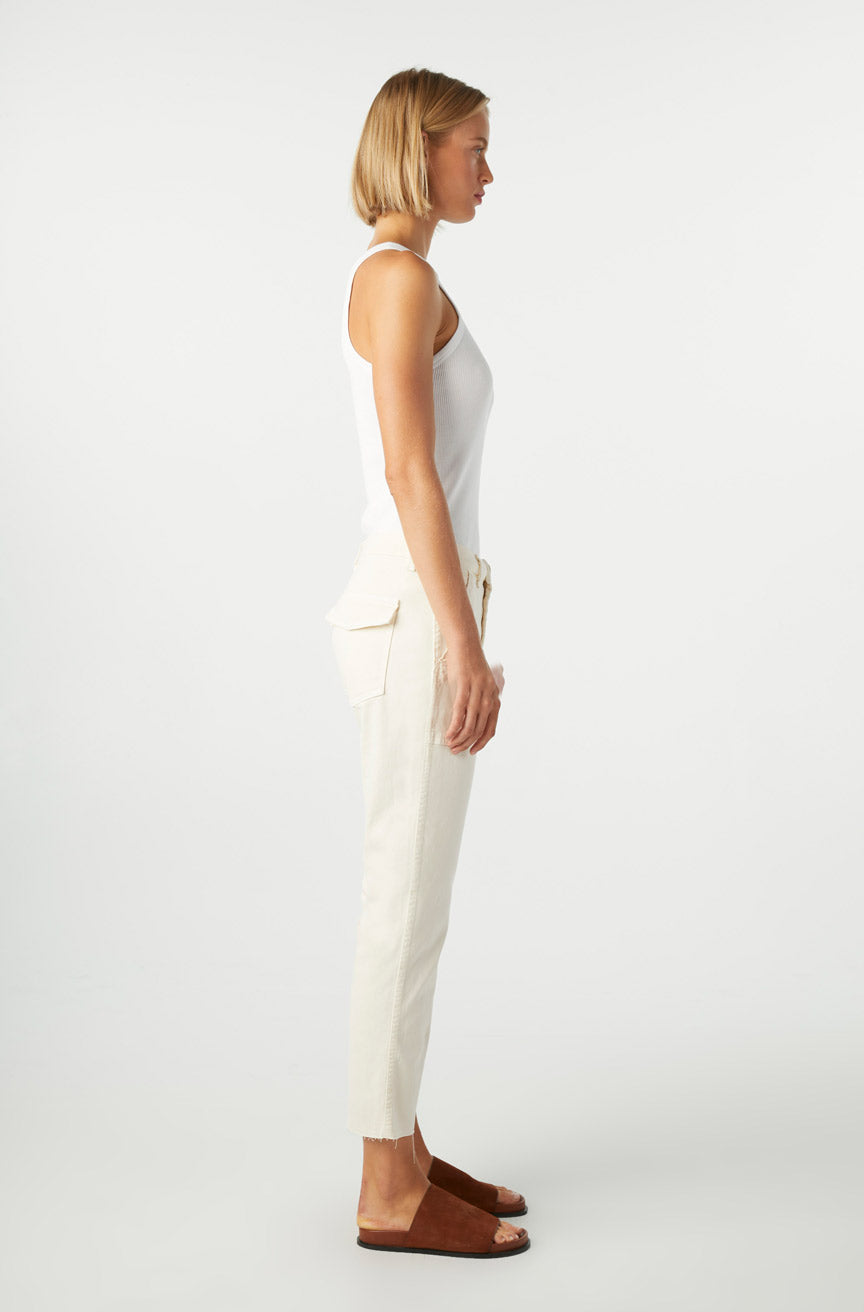 AMO Denim Easy Army Trouser in Bone