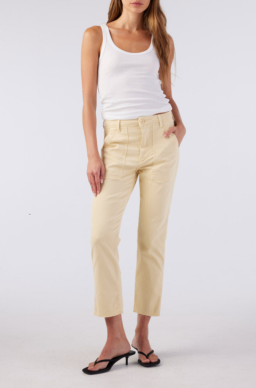 AMO Denim | Easy Army Trouser in Creme Brulee