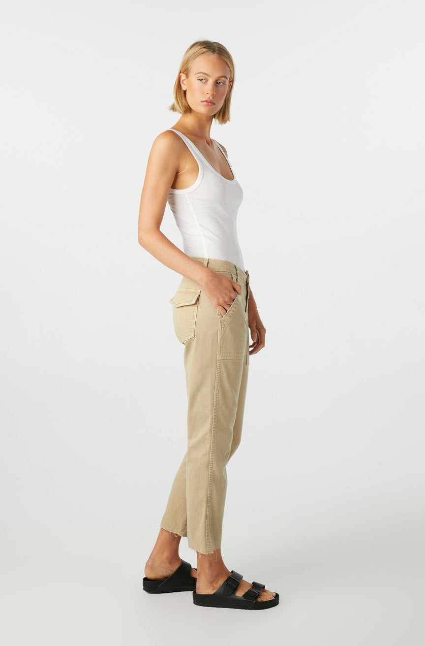 AMO Denim Easy Army Trouser in Khaki