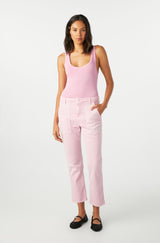 AMO Denim Easy Army Trouser in Light Peony