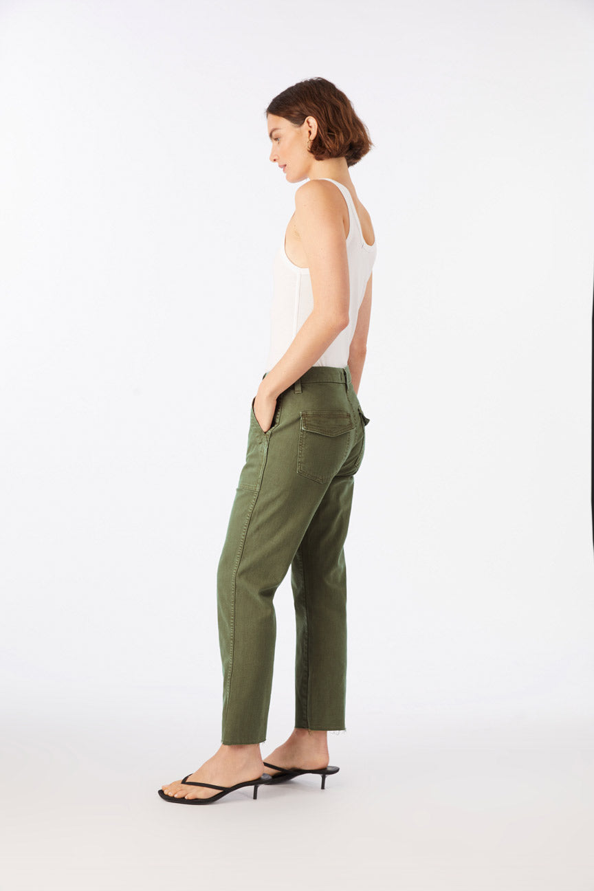 AMO Denim Easy Army Trouser in Tea Leaf