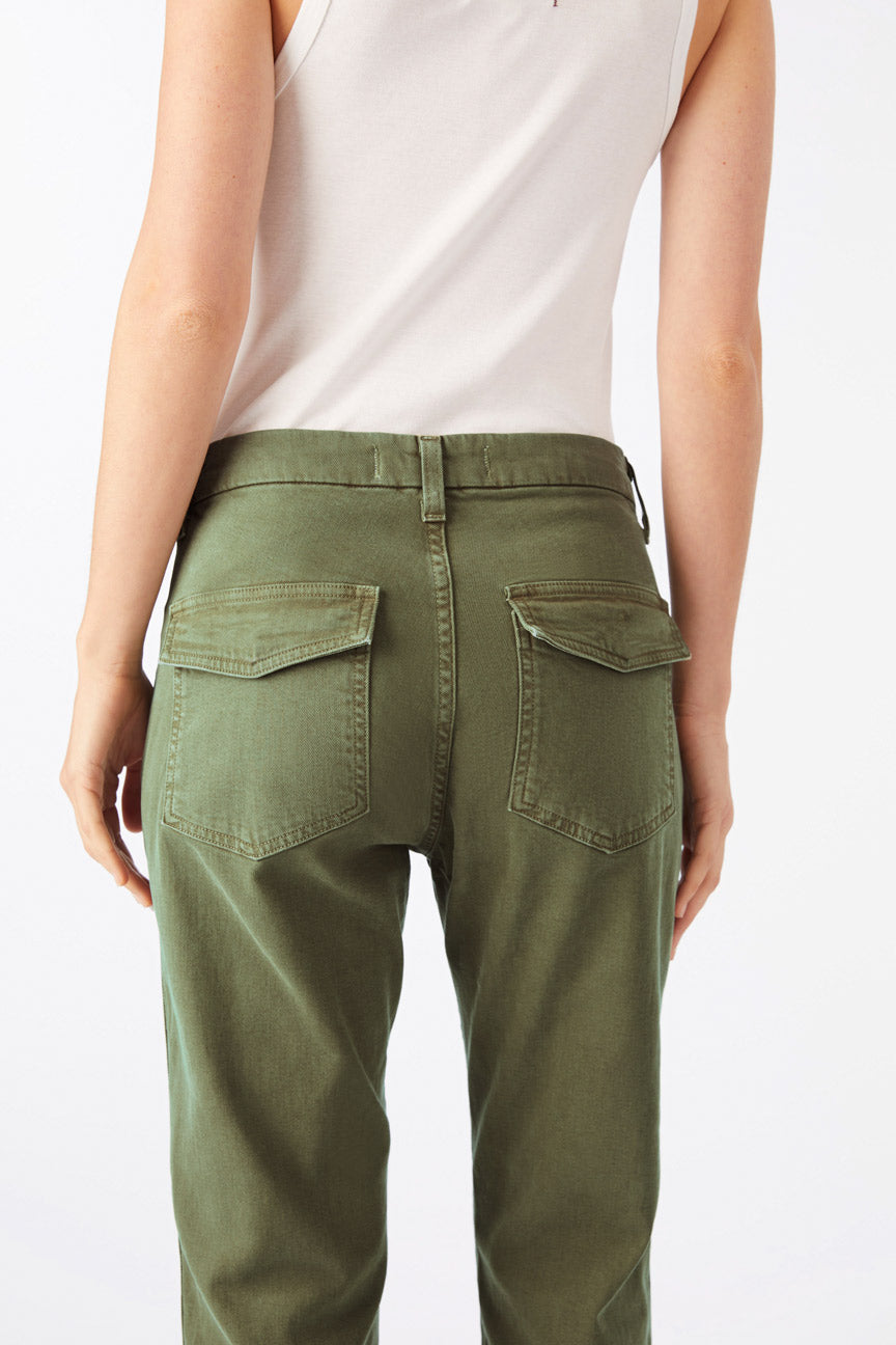 AMO Denim Easy Army Trouser in Tea Leaf