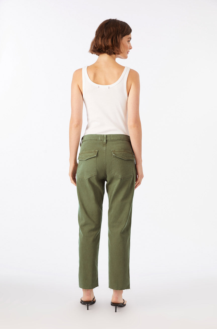 AMO Denim Easy Army Trouser in Tea Leaf