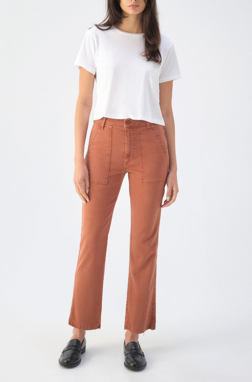 AMO Denim | Easy Army Trouser in Terracotta