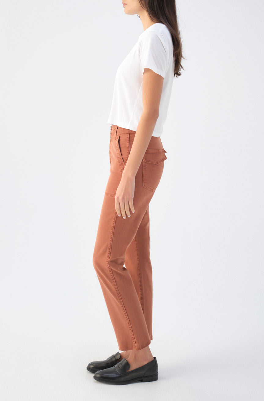 AMO Denim | Easy Army Trouser in Terracotta