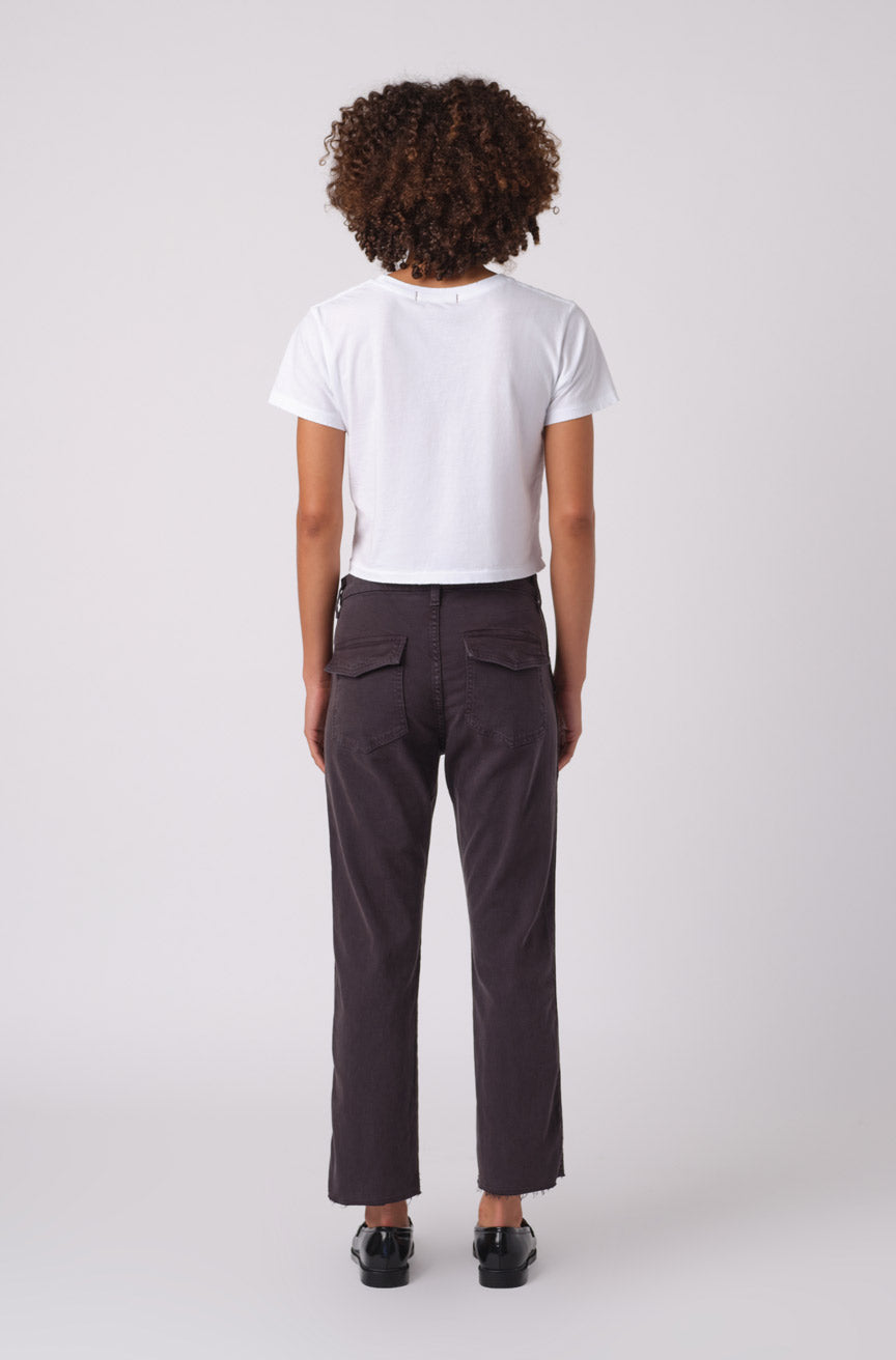 AMO Denim Easy Army Trouser Washed Black