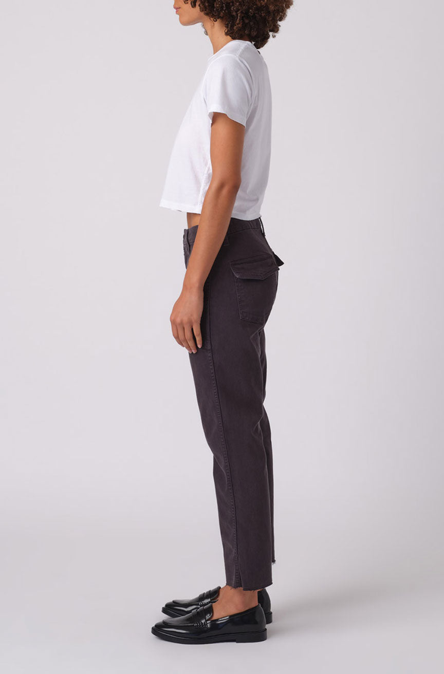 AMO Denim Easy Army Trouser Washed Black