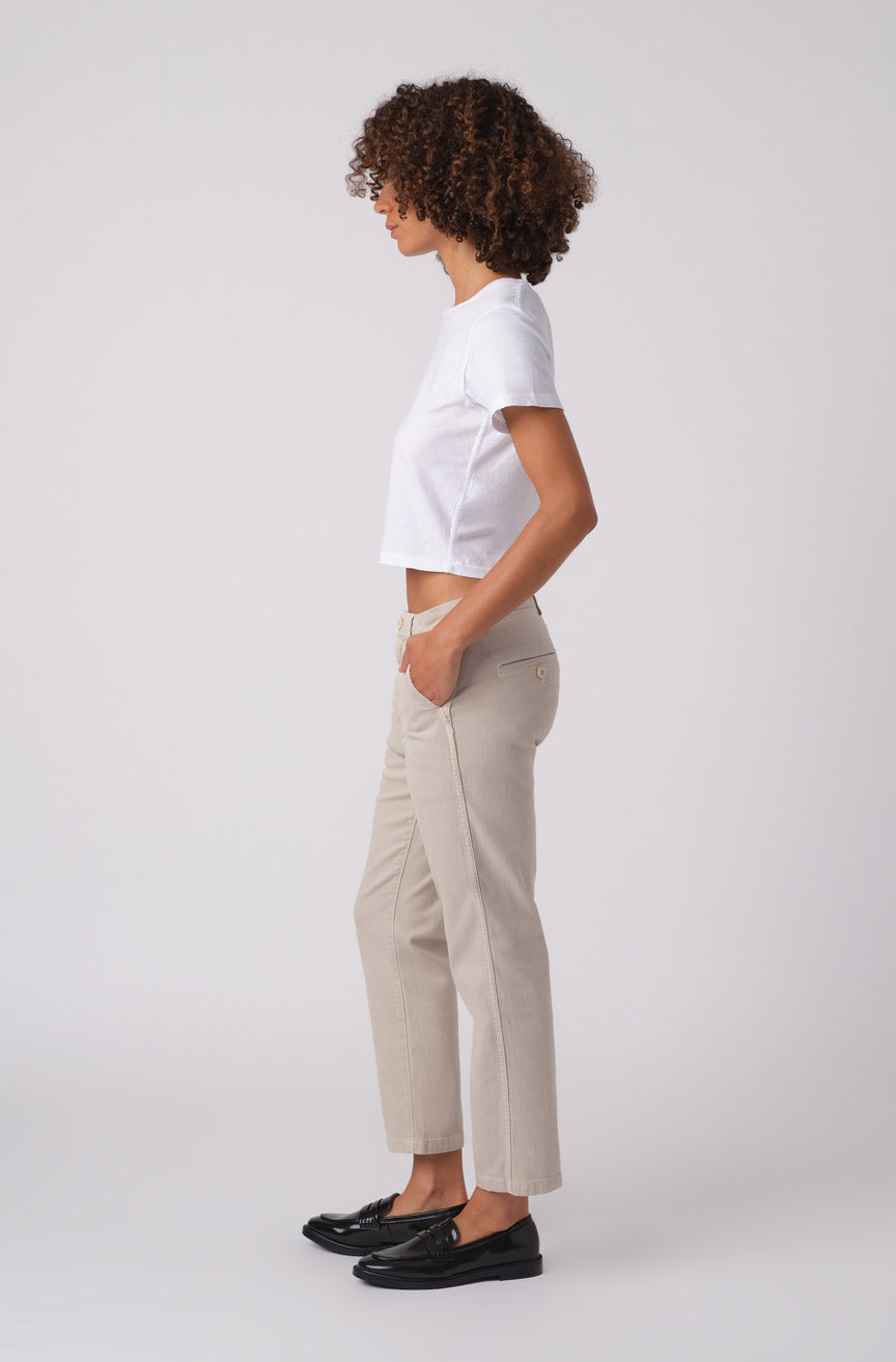 AMO Denim Easy Trouser in Pumice