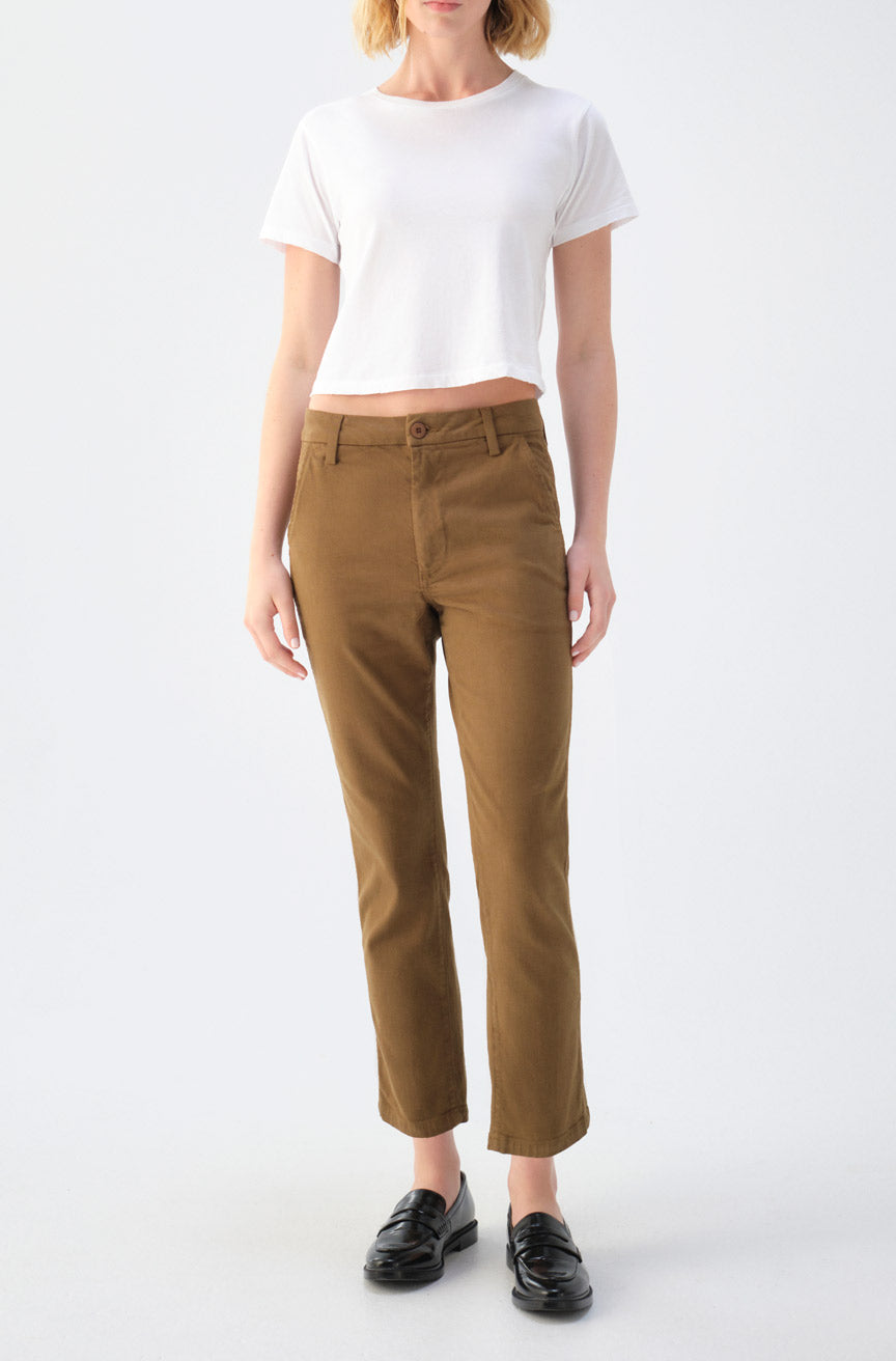 AMO Denim Easy Trouser in Walnut