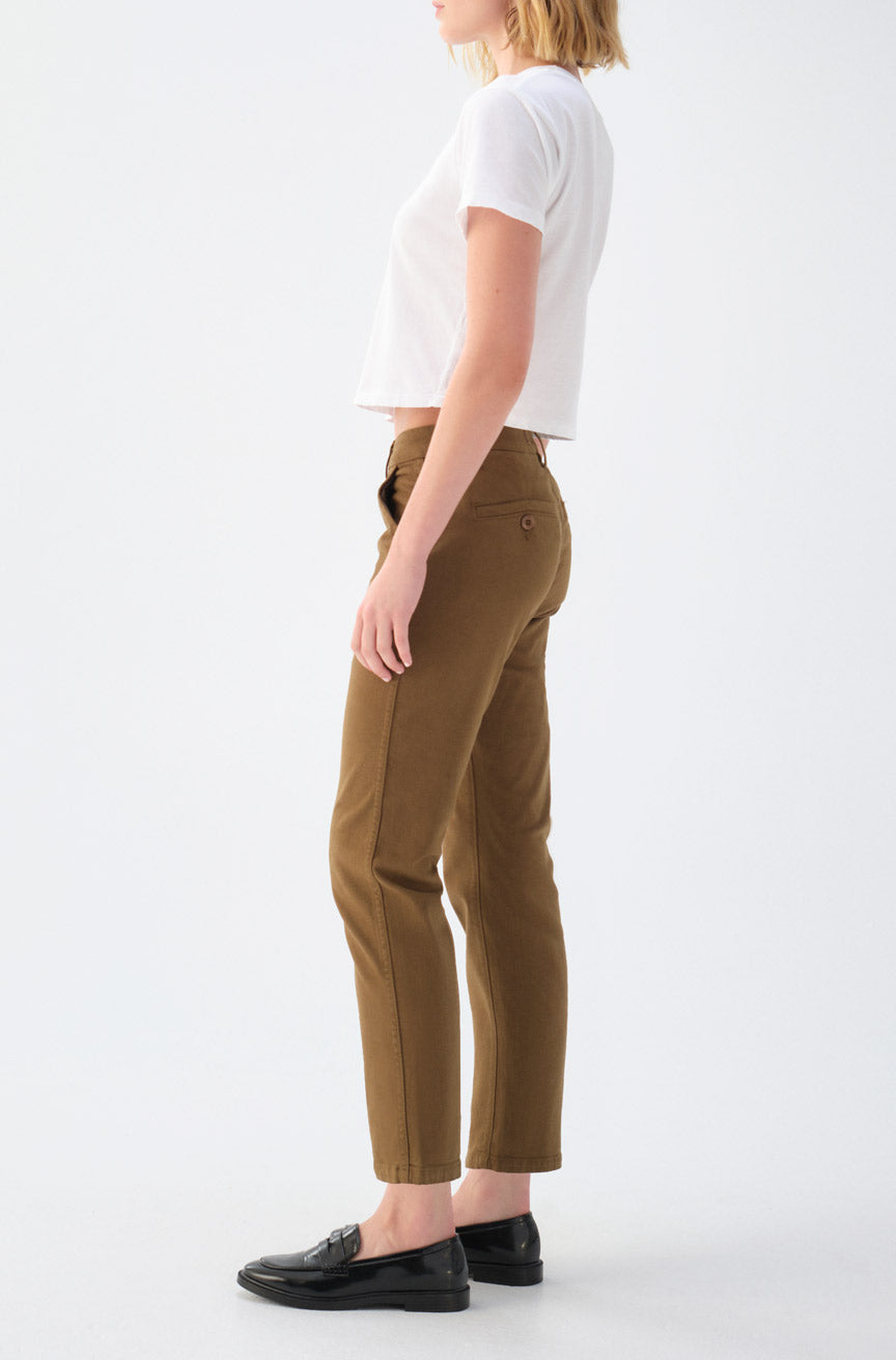 AMO Denim Easy Trouser in Walnut