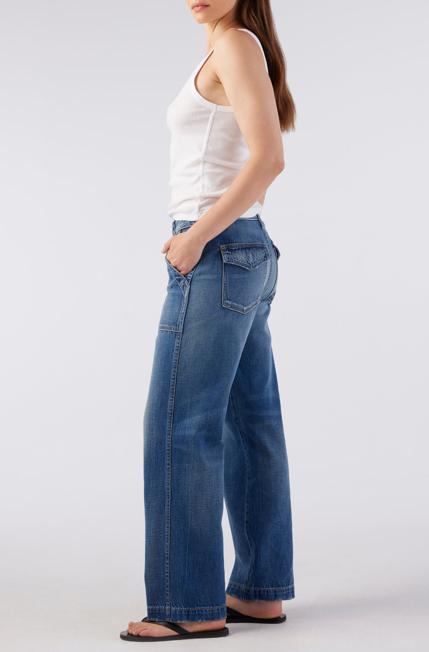 AMO Denim | Easy Army Slouch in Rabble Rouser