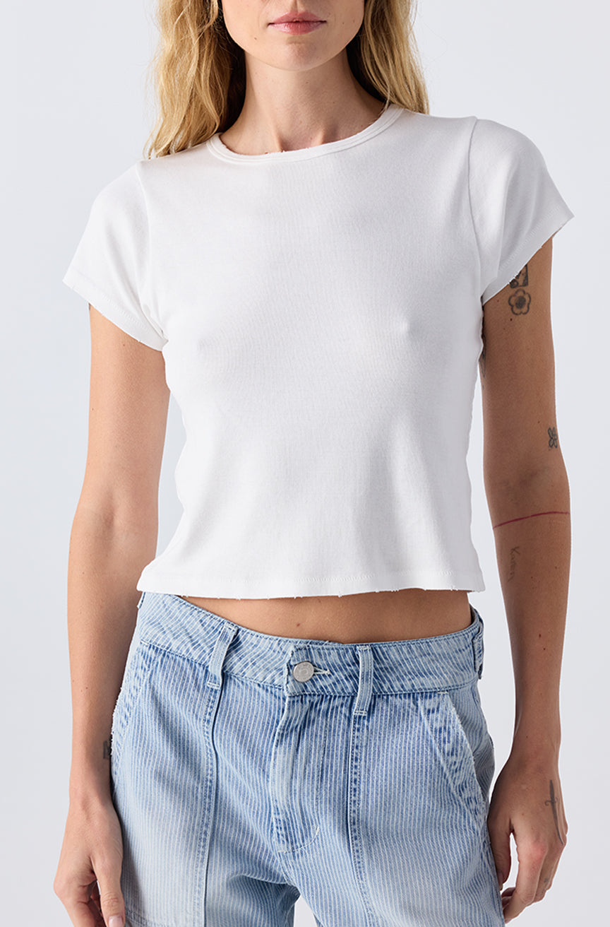 AMO Denim | Baby Tee in White