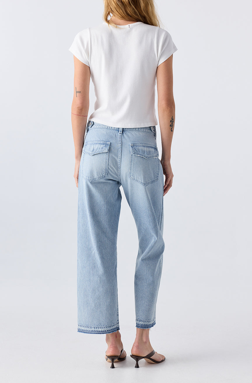 AMO Denim | Easy Army Slouch Crop in Enjoy