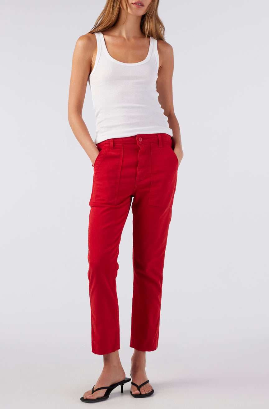 AMO Denim | Easy Army Trouser in Cherry