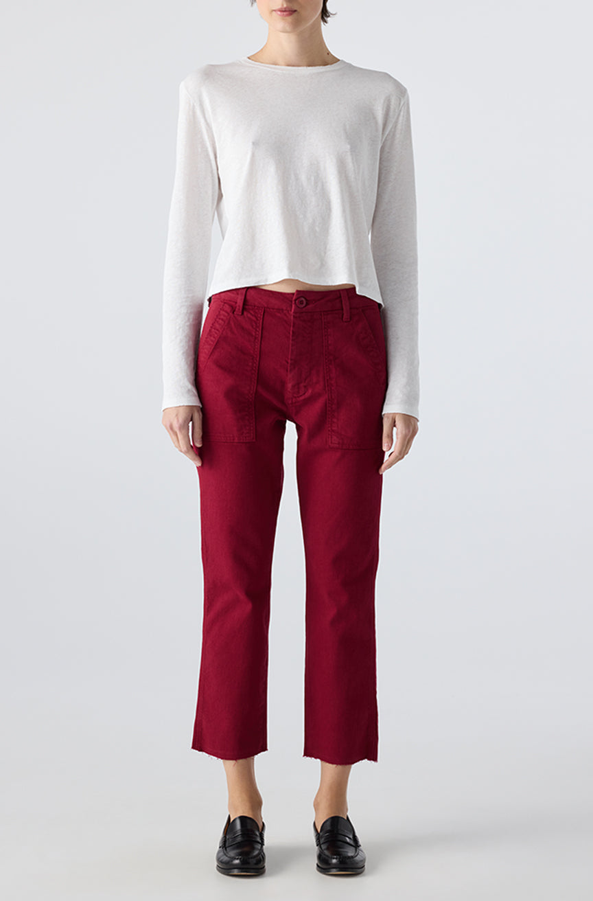 AMO Denim | Easy Army Trouser in Pinot