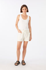 AMO Denim | Eileen Sweatshort in Eggshell