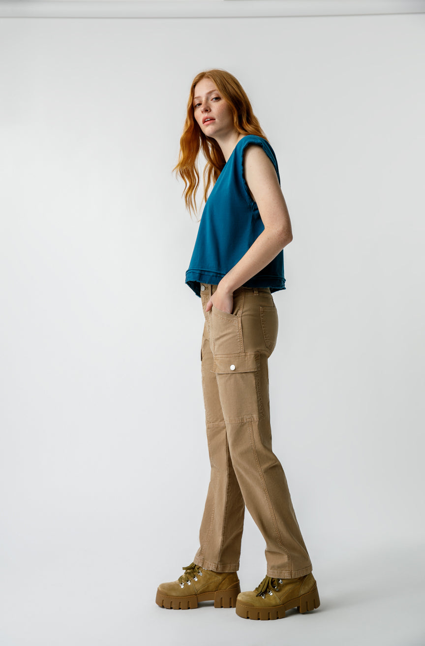 AMO Denim Ellen Cargo Pant in Silt